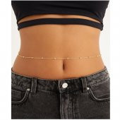 Altın Kaplama Dorika Kadın Bel Zinciri - 1