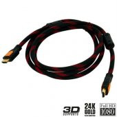 3 Metre Hdmi Hdmi Kablo Örgülü 4K Ultra Hd Altin Uçlu 3D - 1