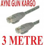 Cat5E Kablosu Ethernet Lan Internet 3 Metre 4605A Internet Rj45 - 1