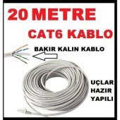 Cat6 Kalin Bakir Internet Kablo 20 Metre - 1