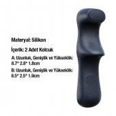 Coofbe Tüm Tabletlere Uyumlu 2 Adet Parmak Tutucu Oyun Kolu, Yapışkanlı Silikon Gamer Tablet Kolu - 4