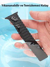 Coofbe Apple Watch 42-44-45MM İçin Manyetik Silikon Kordon Kayış, Apple Watch 2-3-4-5-6-7-8 ve SE - 9