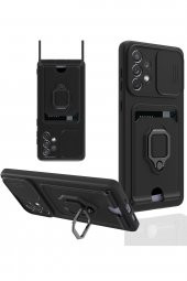 Samsung Galaxy A53 Kılıf Zuma Kamera Sürgülü İpli Silikon Kılıf - 1