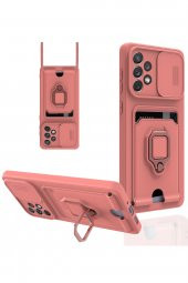 Samsung Galaxy A33 Kılıf Zuma Kamera Sürgülü İpli Silikon Kılıf - 4