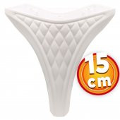 Lüks Mobilya Kanepe Sehpa TV Ünitesi Koltuk Puf Ayağı 15 cm Beyaz Baza Ayak thumbnail 1