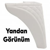 Lüks Mobilya Kanepe Sehpa TV Ünitesi Koltuk Puf Ayağı 15 cm Beyaz Baza Ayak thumbnail 2