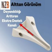 Lüks Mobilya Kanepe Sehpa TV Ünitesi Koltuk Puf Ayağı 20 cm Beyaz Baza Ayak - 5