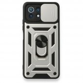 Xiaomi Mİ 11 Lite Kılıf Pars Lens Yüzüklü Standlı Silikon Kılıf - 5