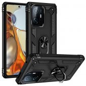 Xiaomi Mi 11T Pro Kılıf Sofya Yüzüklü Standlı Silikon Kılıf - 1
