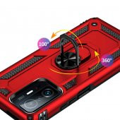 Xiaomi Mi 11T Pro Kılıf Sofya Yüzüklü Standlı Silikon Kılıf - 8