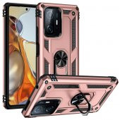 Xiaomi Mi 11T Pro Kılıf Sofya Yüzüklü Standlı Silikon Kılıf - 5