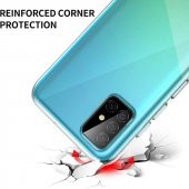 Samsung A22 Kılıf Lüx Kamera Korumalı Şeffaf Silikon Kılıf - 2
