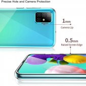 Samsung A22 Kılıf Lüx Kamera Korumalı Şeffaf Silikon Kılıf - 3