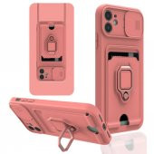 iPhone 11 Kılıf Zuma Kartvizitli Yüzüklü İpli Silikon Kılıf - 1