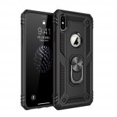 iPhone XS Kılıf Sofya Yüzüklü Standlı Korumalı Kılıf - 1