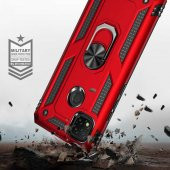 Xiaomi Redmi 9C Kılıf Sofya Yüzüklü Standlı Korumalı Kılıf - 4