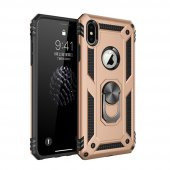 iPhone XS Kılıf Sofya Yüzüklü Standlı Korumalı Kılıf - 3