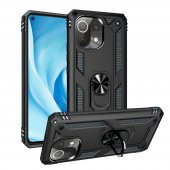 Xiaomi Mi 11 Lite Kılıf Sofya Yüzüklü Standlı Korumalı Kılıf - 1