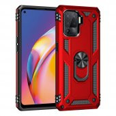 Oppo Reno 5 Lite Kılıf Sofya Yüzüklü Standlı Silikon Kılıf - 4