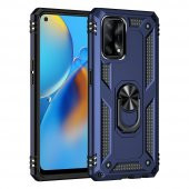 Oppo A74 4G Kılıf Sofya Yüzüklü Standlı Korumalı Kılıf - 6