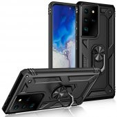 Samsung Galaxy S21 Ultra Kılıf Sofya Yüzüklü Korumalı Kılıf - 1