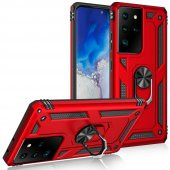 Samsung Galaxy S21 Ultra Kılıf Sofya Yüzüklü Korumalı Kılıf - 4