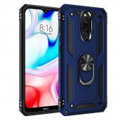 Xiaomi Redmi 8 Kılıf Sofya Yüzüklü Standlı Korumalı Kılıf - 1