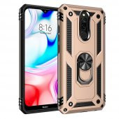 Xiaomi Redmi 8 Kılıf Sofya Yüzüklü Standlı Korumalı Kılıf - 5