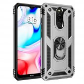 Xiaomi Redmi 8 Kılıf Sofya Yüzüklü Standlı Korumalı Kılıf - 6