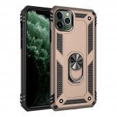 iPhone 11 Pro Kılıf Sofya Yüzüklü Standlı Silikon Kılıf - 6