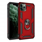 iPhone 11 Pro Kılıf Sofya Yüzüklü Standlı Silikon Kılıf - 8