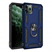 iPhone 11 Pro Kılıf Sofya Yüzüklü Standlı Silikon Kılıf - 9