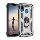 Huawei P20 Lite Kılıf Sofya Yüzüklü Standlı Korumalı Kılıf - 5