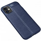 iPhone 12 Mini Kılıf Focus Deri Görünümlü Silikon Kılıf Kapak - 2