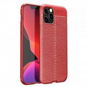 iPhone 12 Kılıf Focus Deri Görünümlü Silikon Kılıf Esnek Kapak - 3