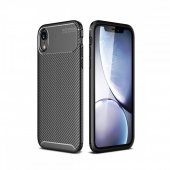 iPhone XR Kılıf Focus Karbon Silikon Kılıf Esnek Kapak - 1