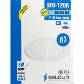 Seldur 6W Ultra Slim Sıva Altı LED Panel 6500K - 4