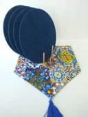 Ayşemce çini desenli runner, 4 lacivert renk supla thumbnail 3