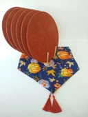 Ayşemce kabak desenli runner, 6 kiremit-taba renk supla - 1