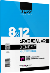 Marka Yayınları KPSS Yeni Nesil 8x12 Tamamı Video Çözümlü Problemler Deneme - 1