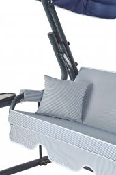 Rubus 4 Kişilik Bahçe Balkon Teras Salıncağı - Lacivert Çizgili - 4