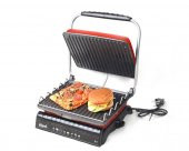 Dökümix Ultra Plus Organik Demirdöküm Izgara& Tost Makinası Kırmızı Izgara Aparatlı,Fırçalı,Yağdanlık - 2
