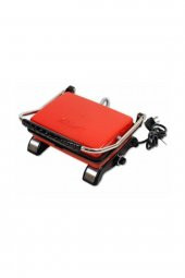 Kırmızı Dökümix Tost Makinesi Kaplamasız Demir Döküm 1800w - 2