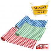 Tek Kullanımlık Masa ,Aktivite ve Mama Sandalyesi, Piknik Örtüsü 3’lü Rulo 100x120 Pötükare Desenli - 4