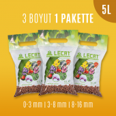 Kil Bilyesi Hidroponik Toprak Lecat Kil Bilyesi Hidroton Hidrokültür Toprağı 3 BOYUT 1 PAKETTE 5 LT - 1