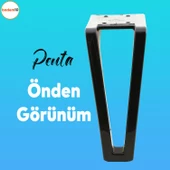 Penta Lüks Mobilya Kanepe Tv Ünitesi Koltuk Ayağı 18 Cm Siyah Konsol Ayakları - 5