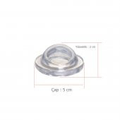 5 Adet Yapışkanlı Kapı Kolu Stoperi Silikonlu Şeffaf Duvar Tamponu - 3