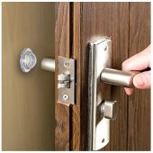 5 Adet Yapışkanlı Kapı Kolu Stoperi Silikonlu Şeffaf Duvar Tamponu - 5