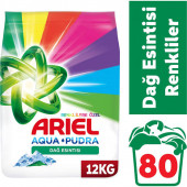 Ariel 12 kg Dağ Esintisi Renklilere Özel Aqua Pudra Toz Çamaşır Deterjanı - 1