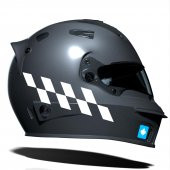Süt Beyaz Damalı Kask Motosiklet Sticker Takımı Çınar Extreme - 1
